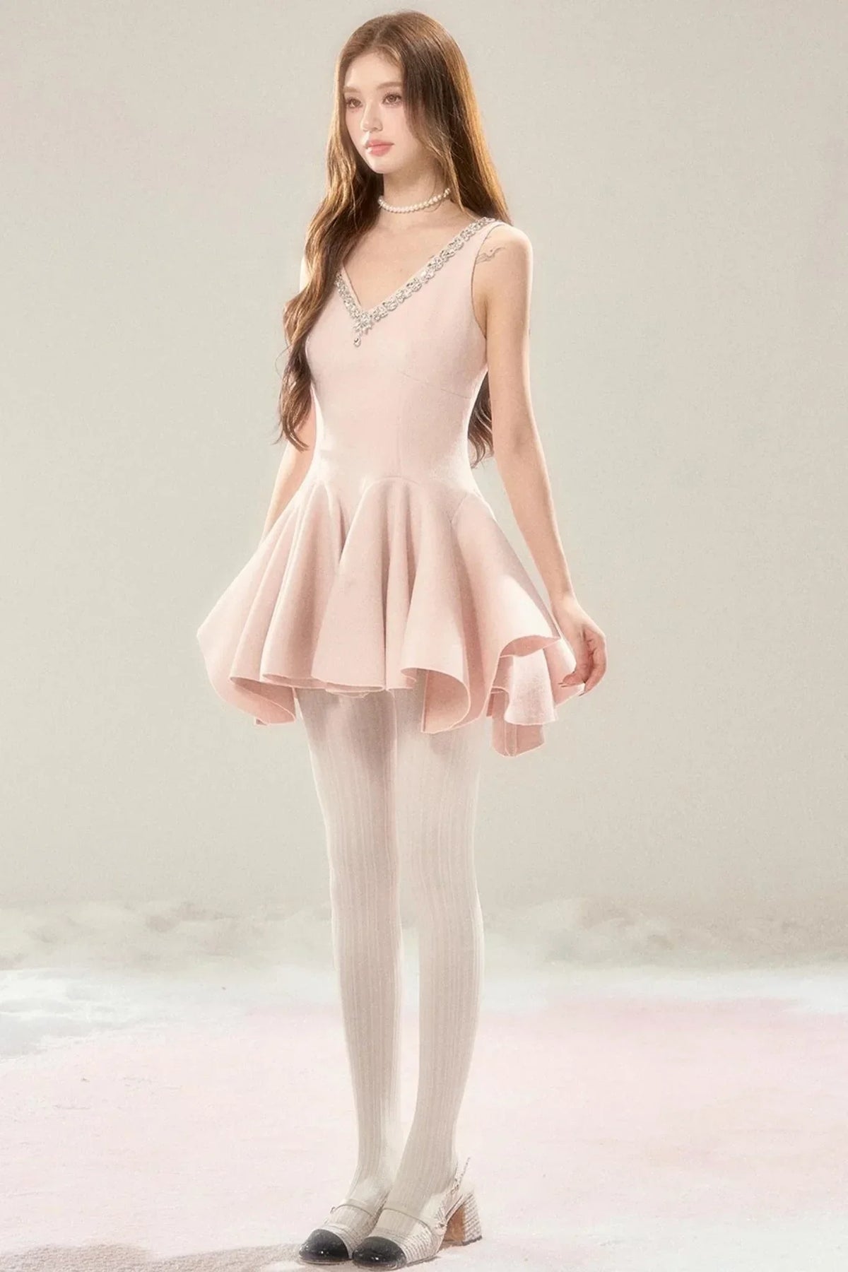 Romantic Sweetheart Woolen Dress Set-Up