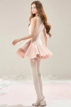 Romantic Sweetheart Woolen Dress Set-Up