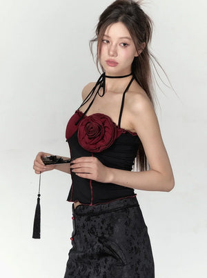 Rose Camisole Fungus Trim Top
