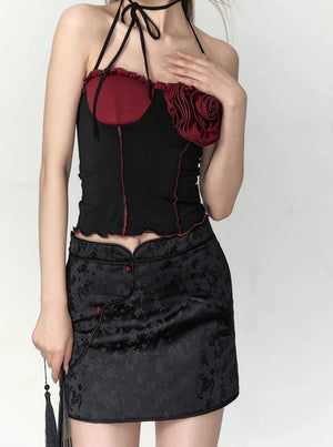 Rose Camisole Fungus Trim Top