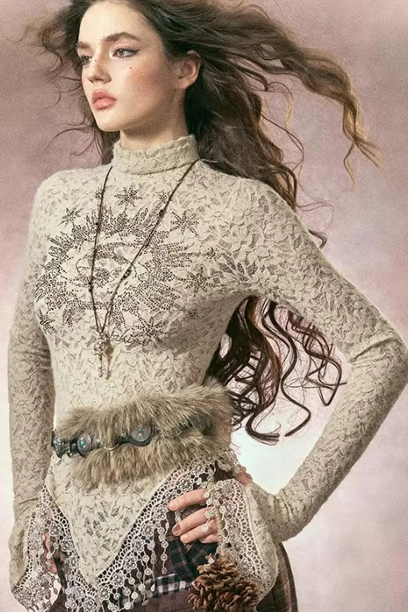 Rose-Colored Lace Top