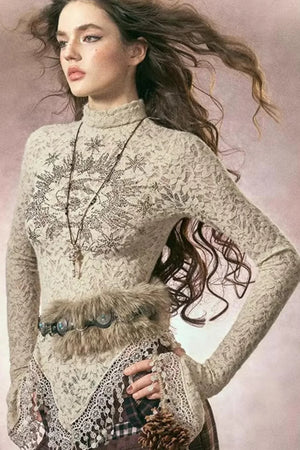 Rose-Colored Lace Top