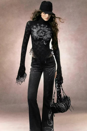 Rose-Colored Lace Top