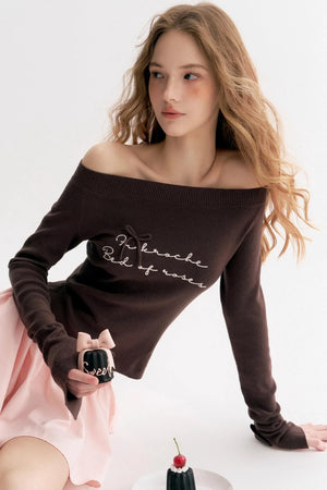 Rose Cream Cotton Puffy A-Line Skirt