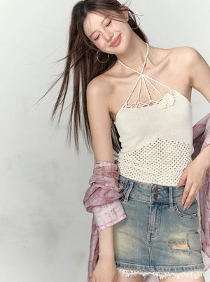 Rose Cut-out Camisole Top