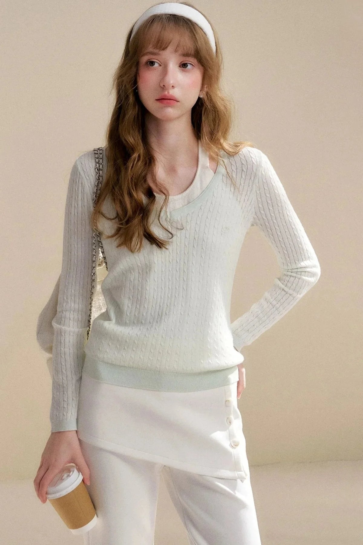 Rose Fragrance Wool Sweater