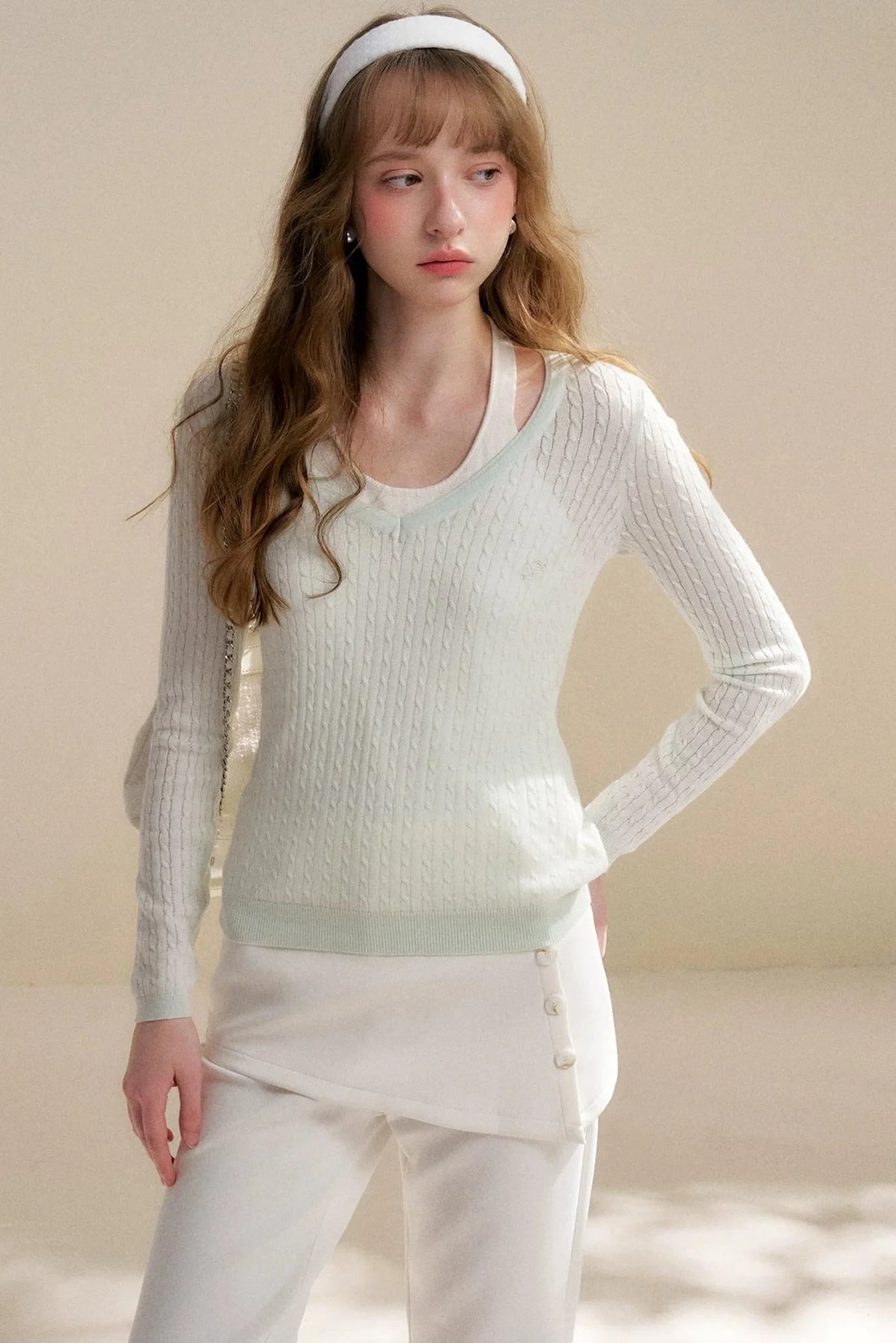 Rose Fragrance Wool Sweater