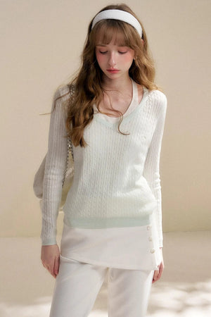 Rose Fragrance Wool Sweater