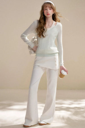 Rose Fragrance Wool Sweater