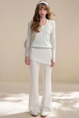 Rose Fragrance Wool Sweater