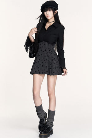 Rose Island High Waist Pleated Skirt