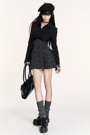 Rose Island High Waist Pleated Skirt