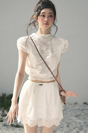 Rose Lace Reversible Two-Piece Set-Up