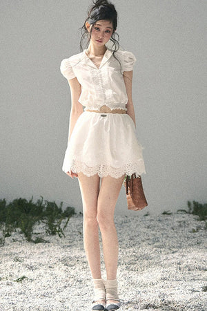 Rose Lace Reversible Two-Piece Set-Up