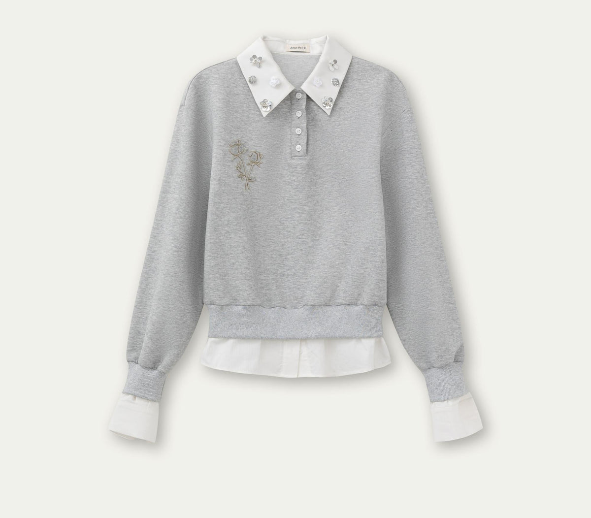 Rose Rhinestone Sweatshirt