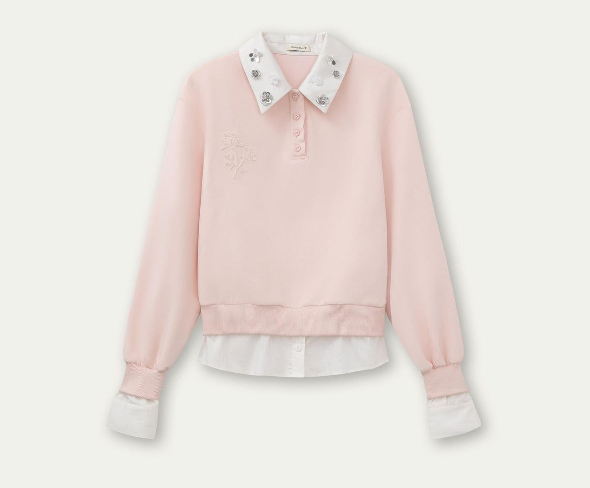 Rose Rhinestone Sweatshirt