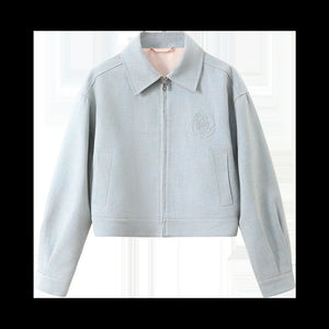 Rose Sniper Embroidered Cropped Jacket