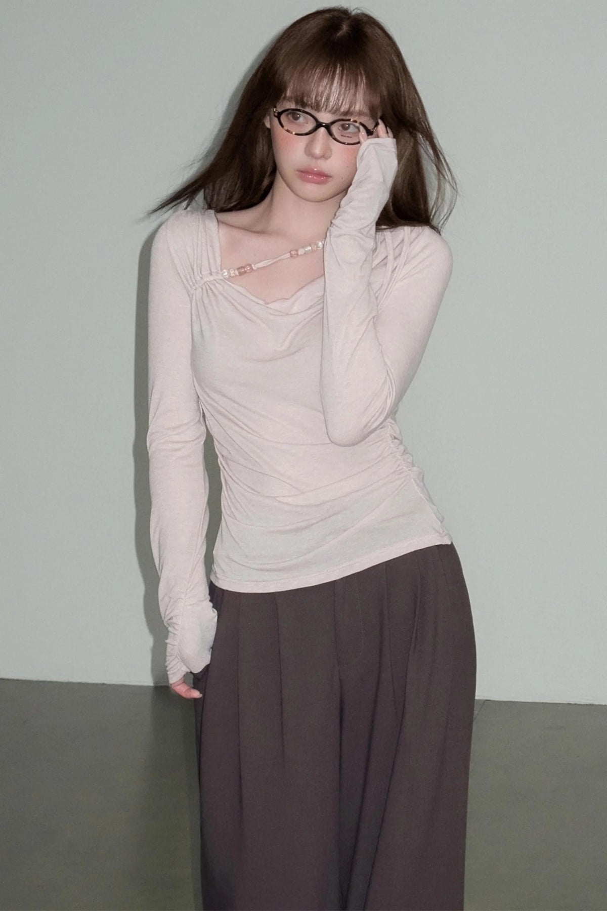 Rose Swing Collar Top