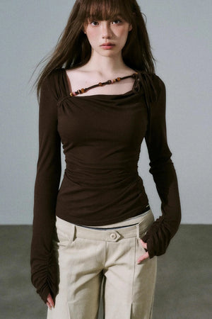Rose Swing Collar Top