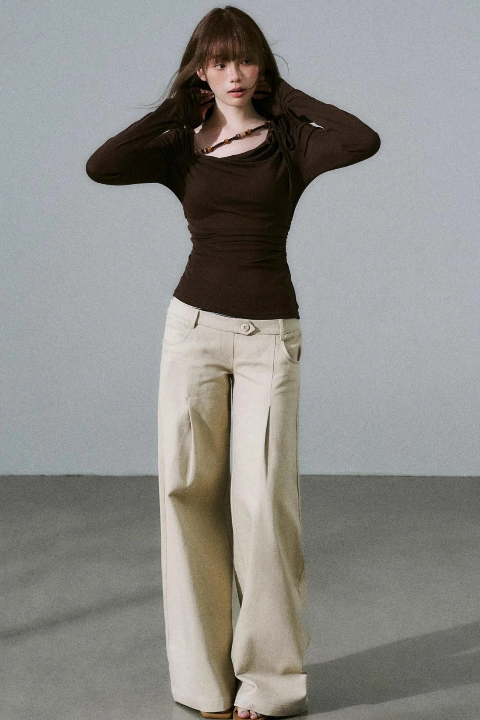 Rose Swing Collar Top