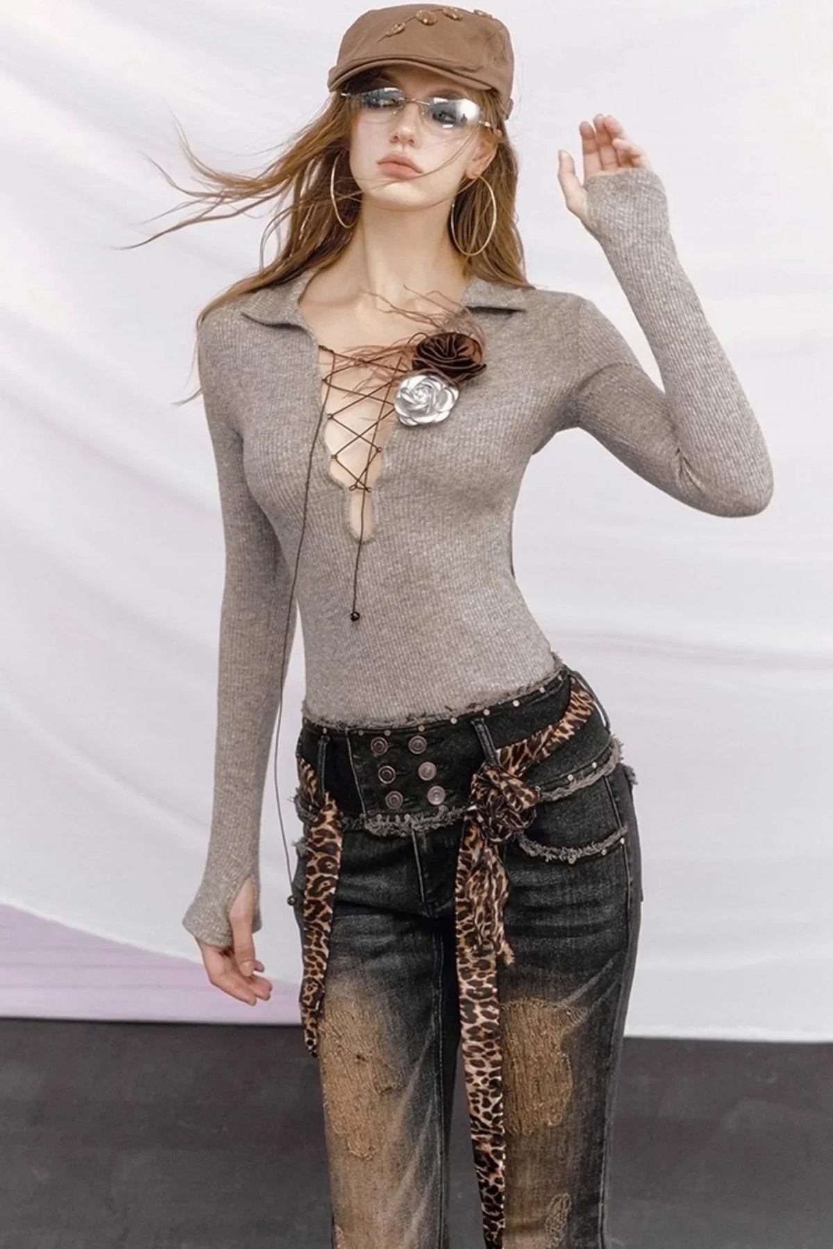 Rou Jing Detachable Brooch Top