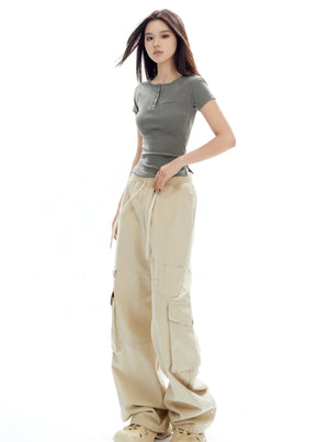 Round Neck Tight Short Sleeve T-Shirt