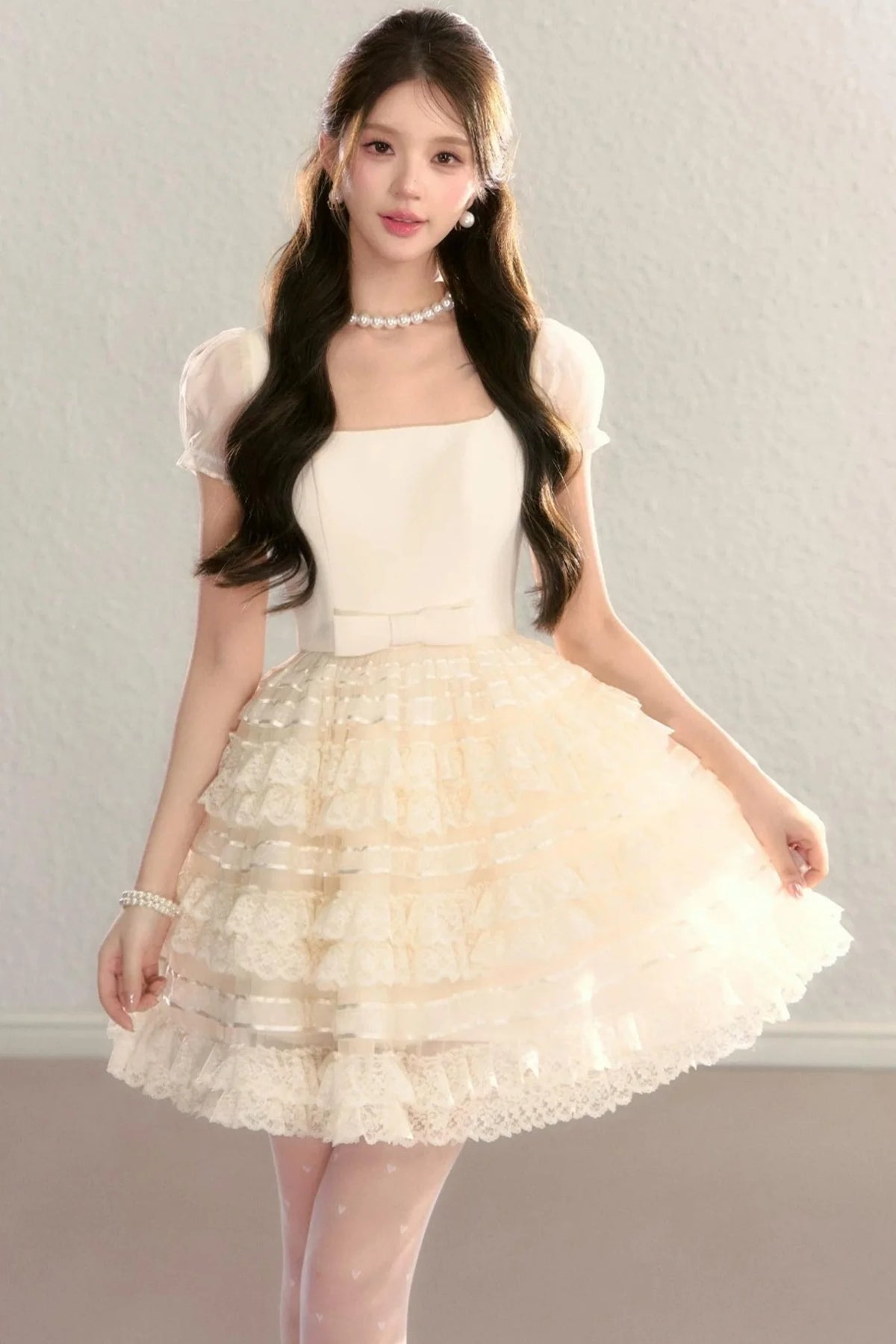 Royal Satin Tutu Short Dress
