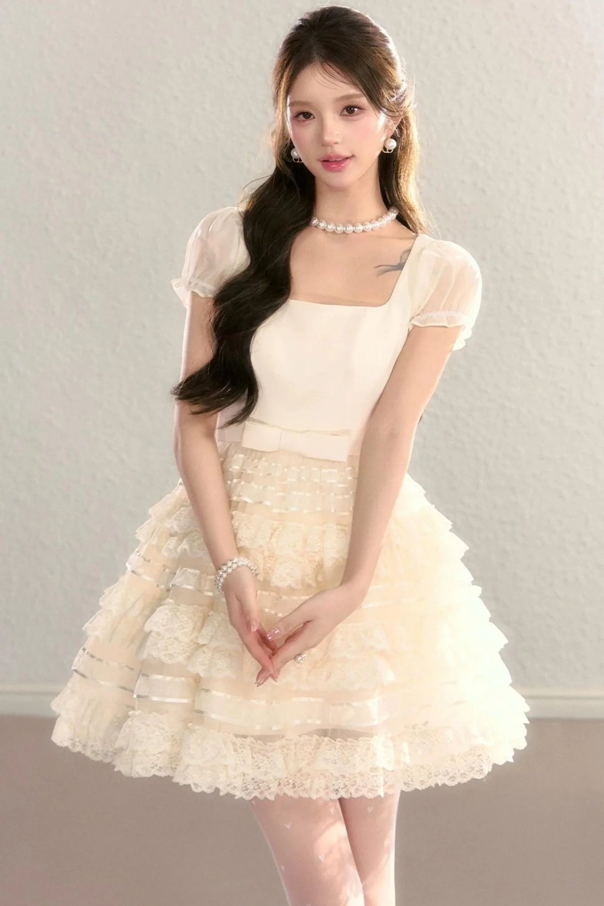 Royal Satin Tutu Short Dress