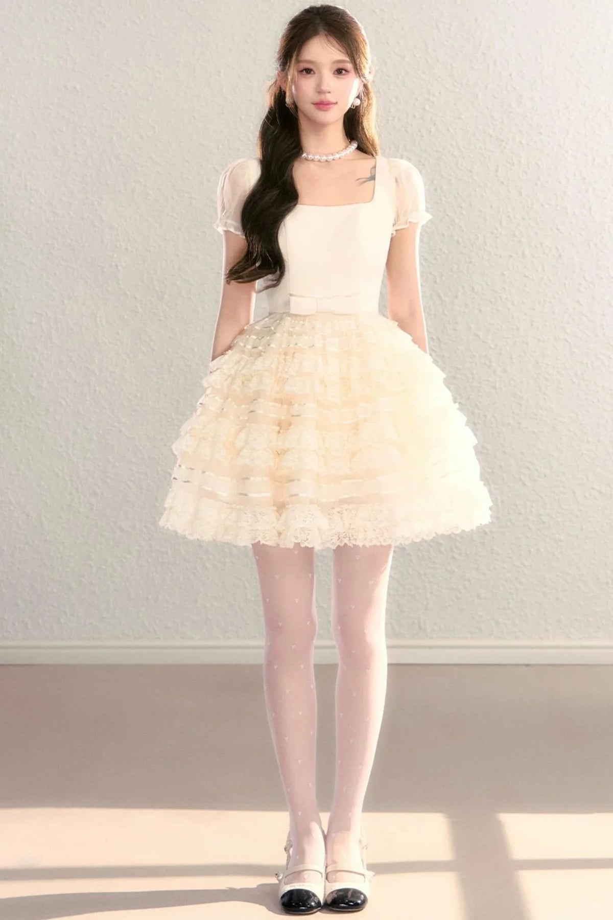 Royal Satin Tutu Short Dress