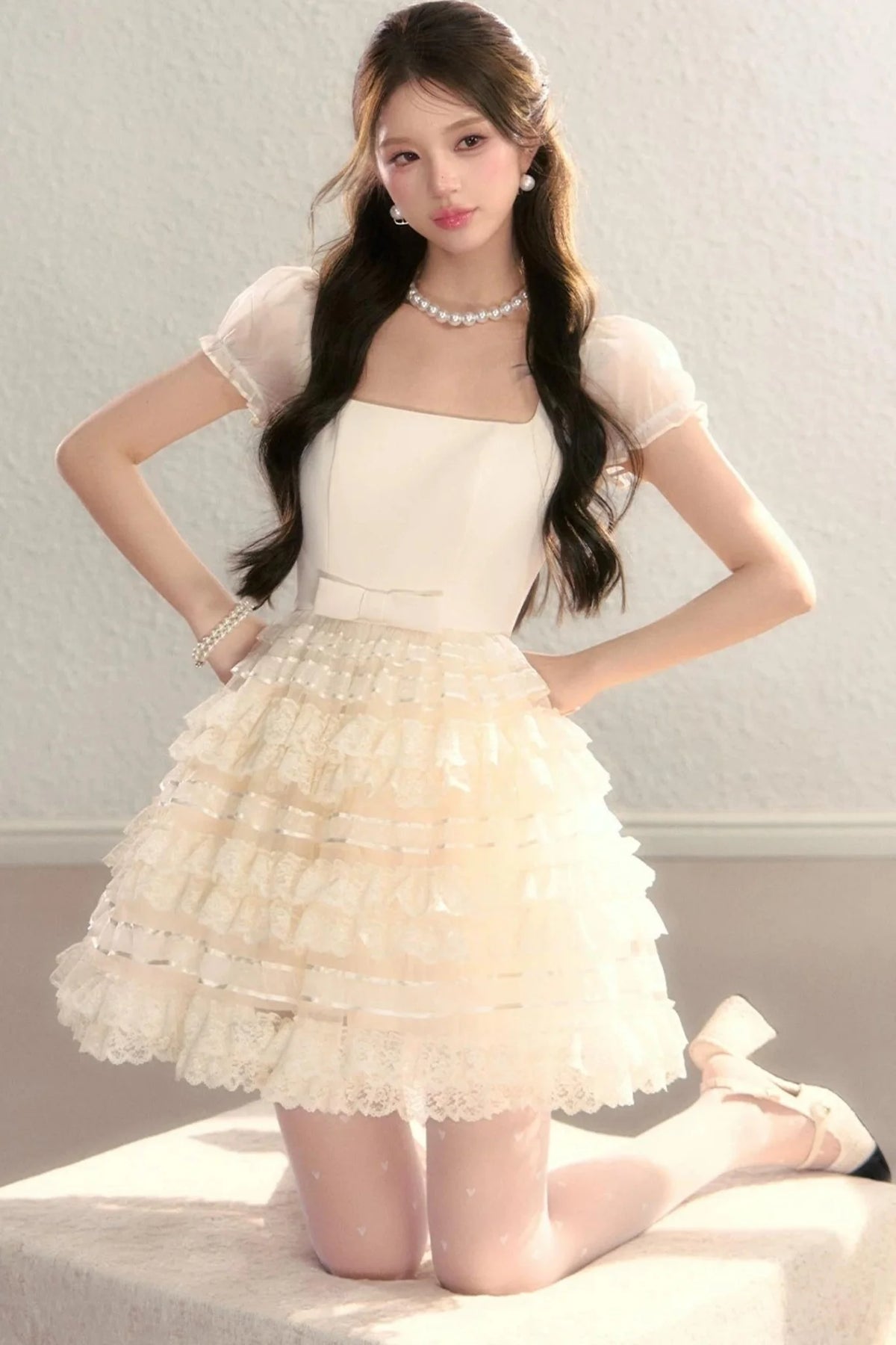 Royal Satin Tutu Short Dress