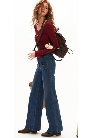 Ruched Waist Long Sleeve Tencel Top