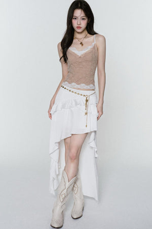 Ruffle Halter Bustier Top Set-Up