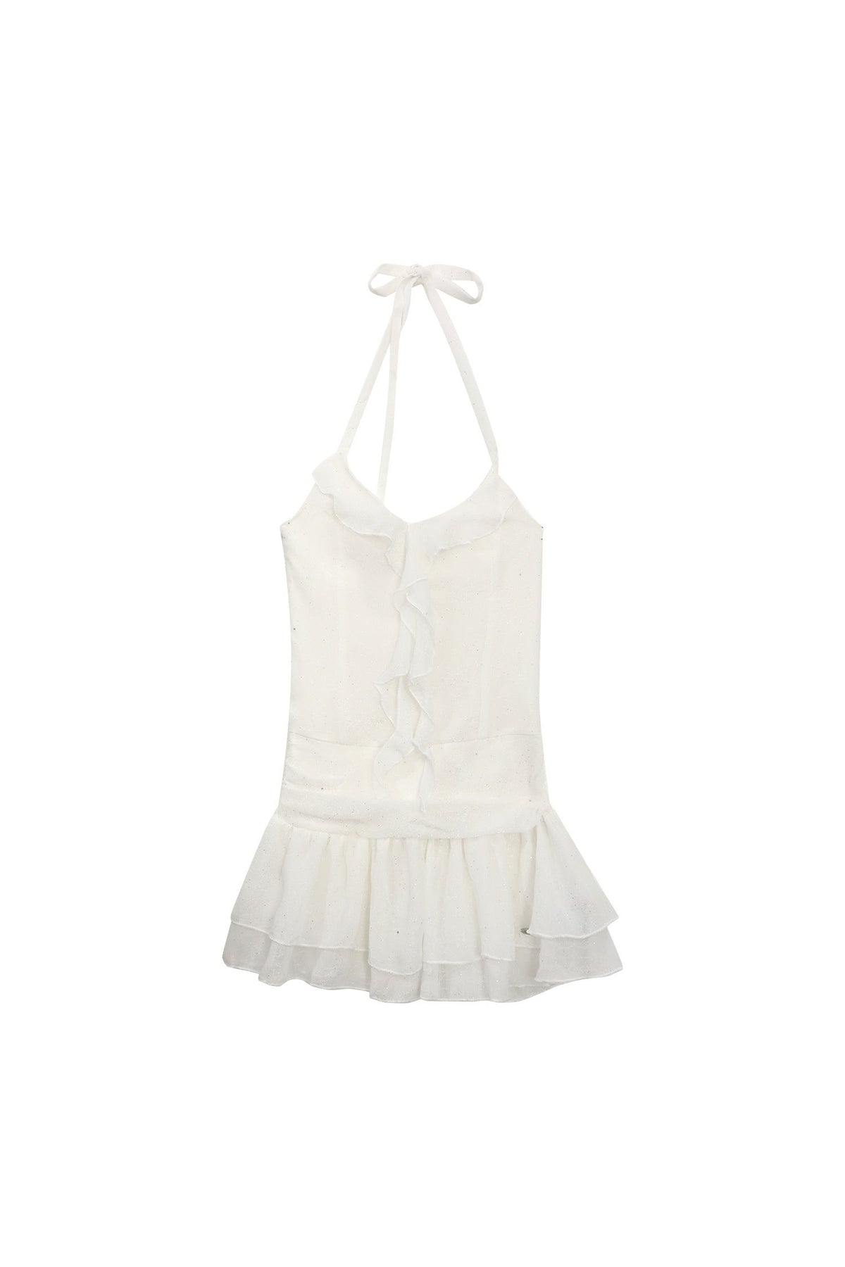 Ruffle Halter Mini Dress