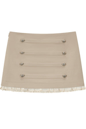 Ruffle Mesh Heart Skirt