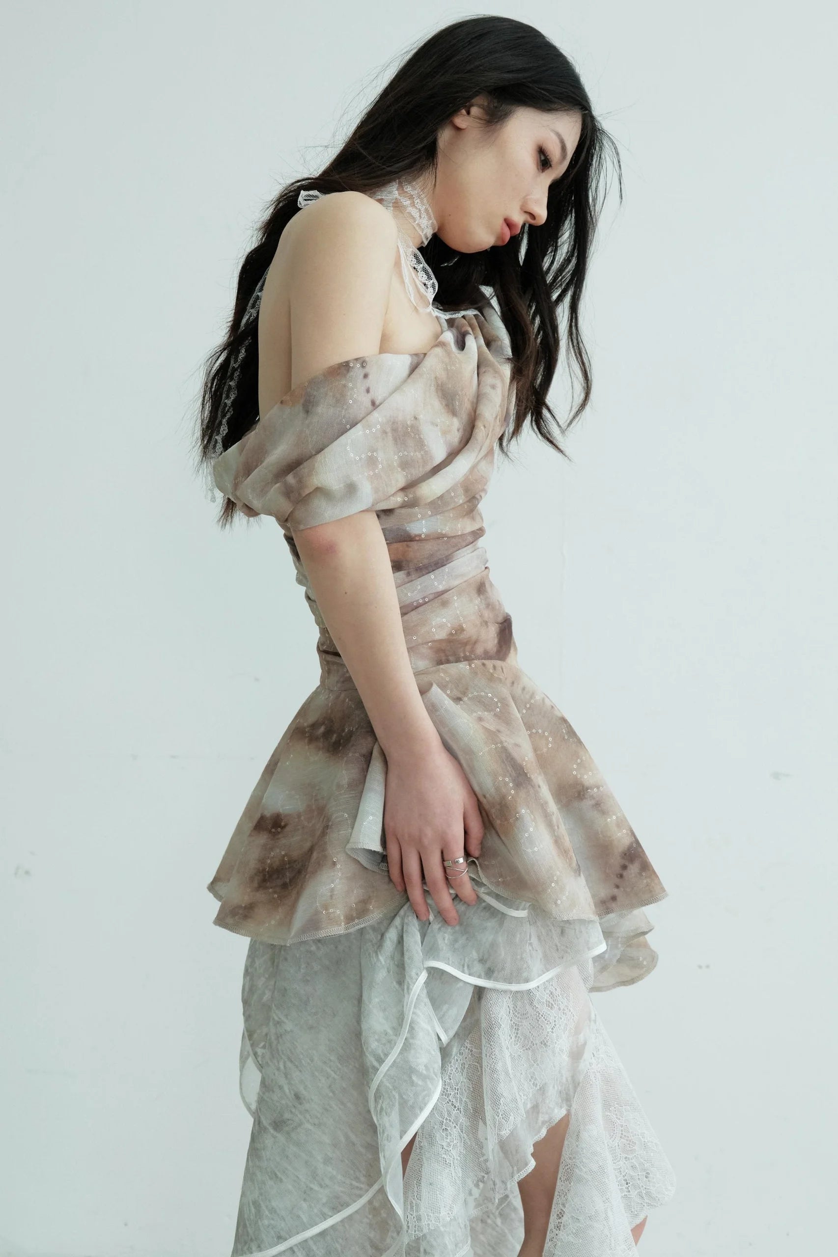 Ruffle Slouch Vest