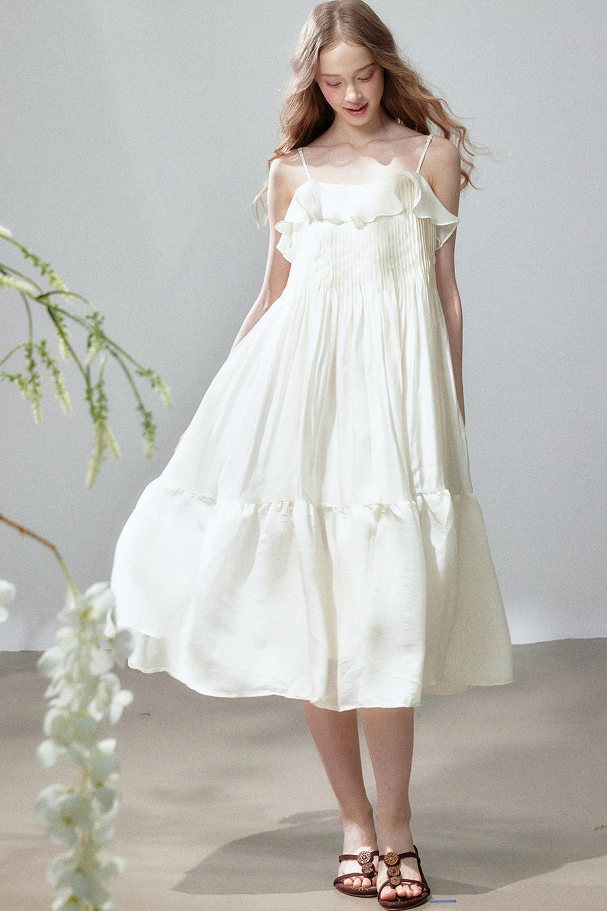Ruffle Tiered Camisole Dress