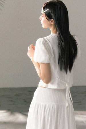 Ruffle Top and High-Waisted Skirt Set-Up