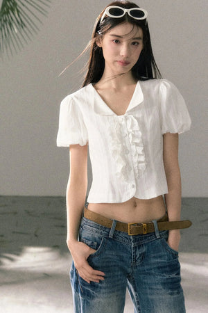 Ruffle Top and High-Waisted Skirt Set-Up