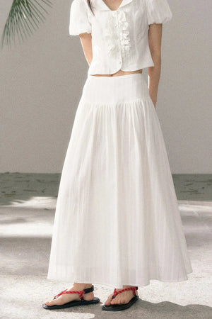 Ruffle Top and High-Waisted Skirt Set-Up
