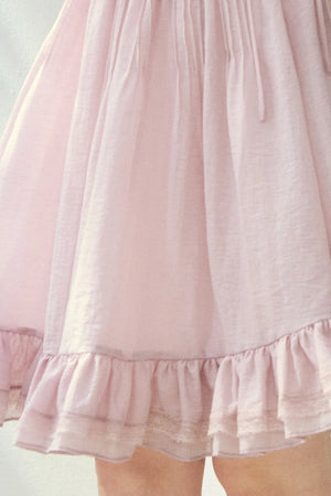 Ruffle Wrap Top and Tiered Skirt Set
