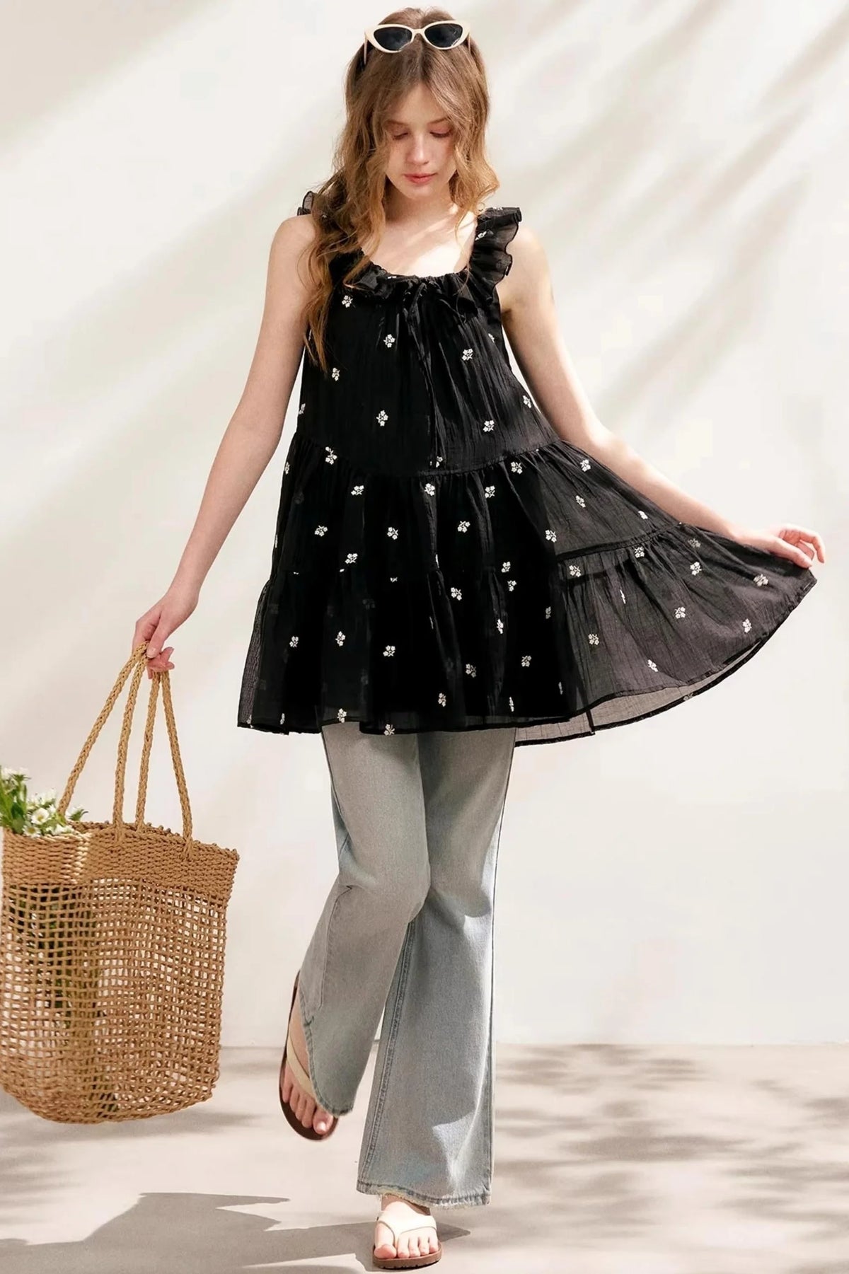 Ruffled A-Line Dress