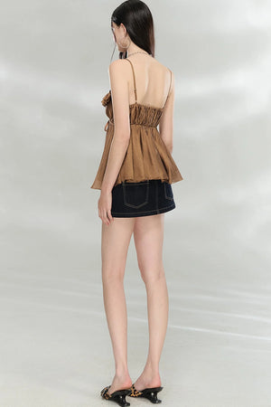 Ruffled Acetate Lace Top