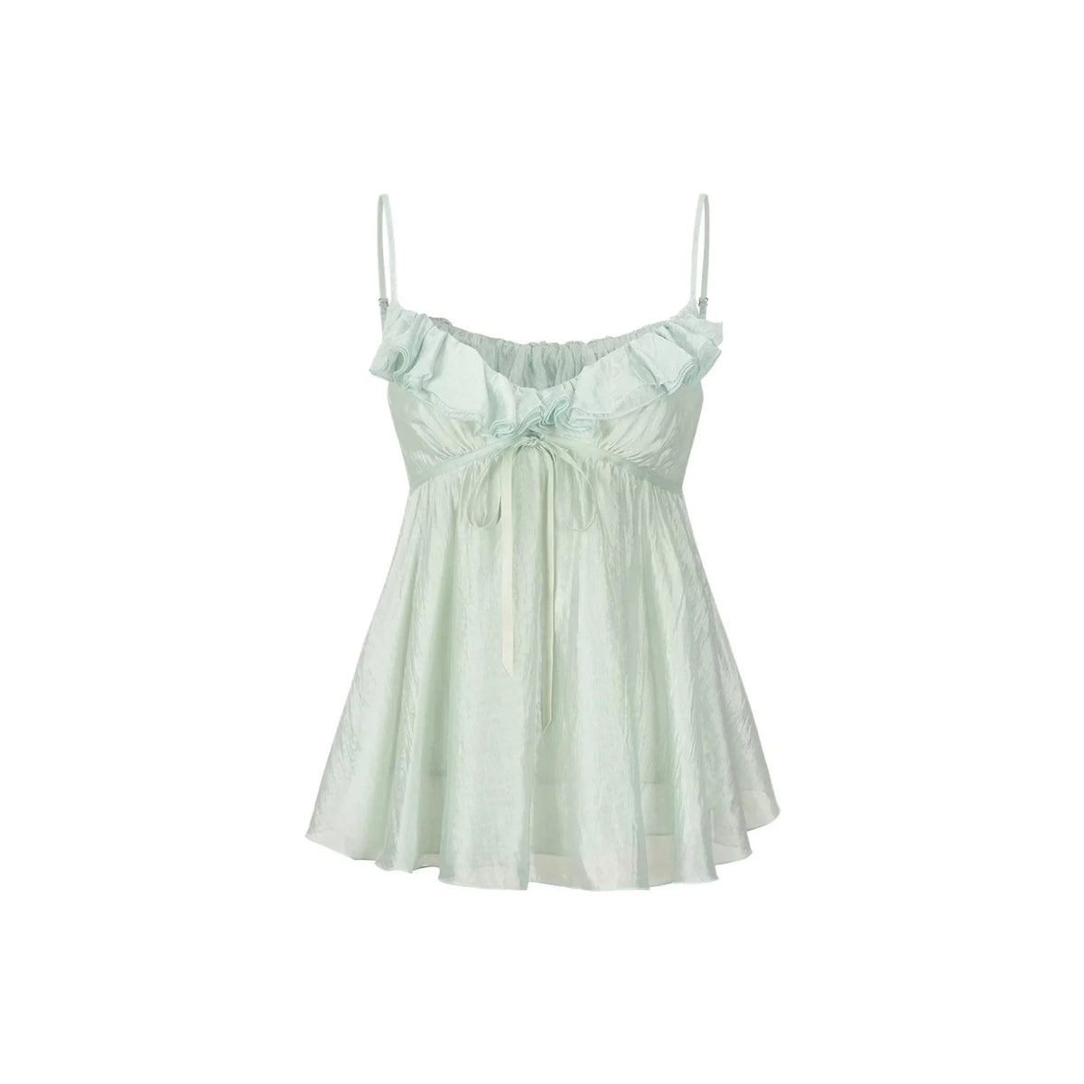 Ruffled Acetate Lace Top