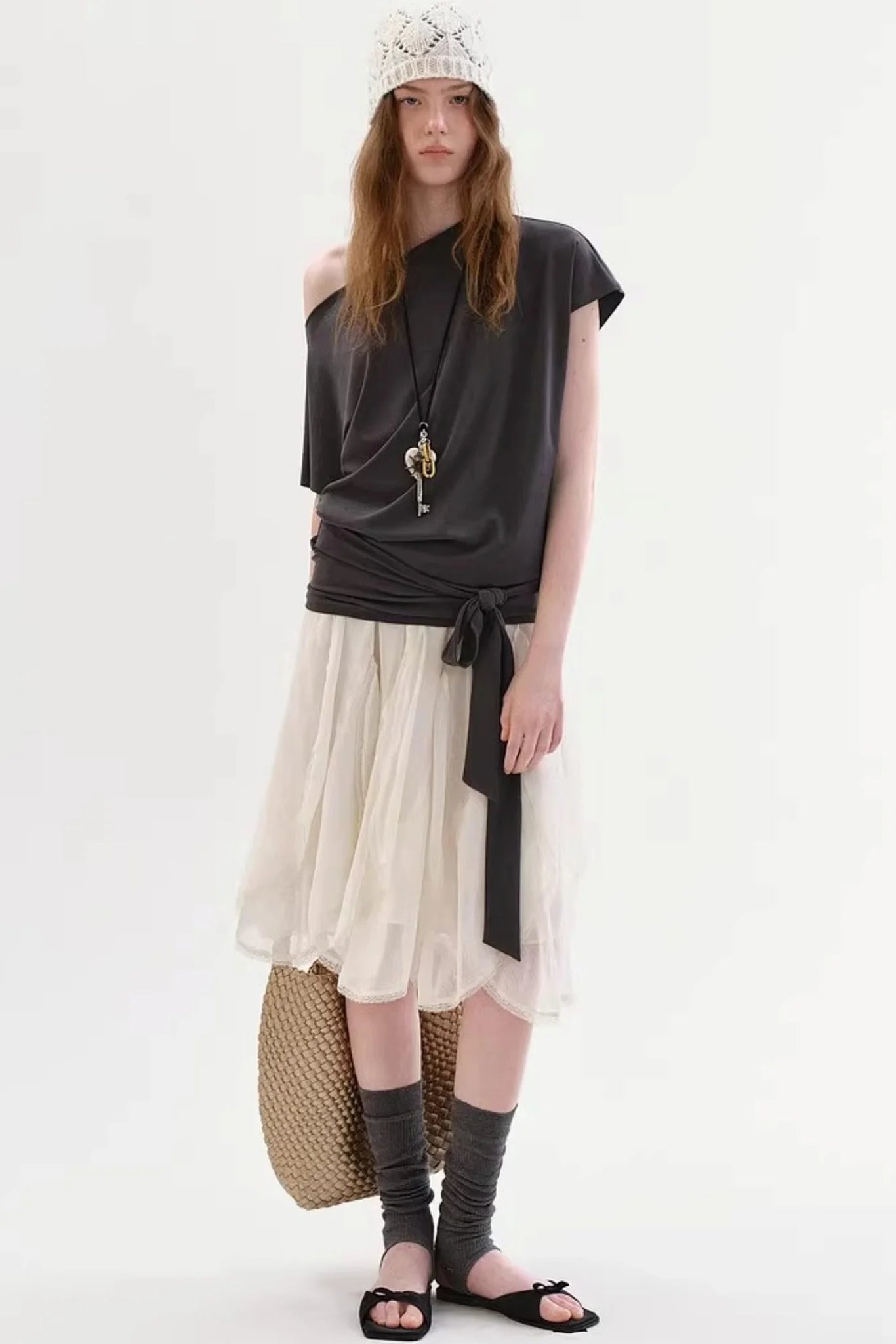 Ruffled Lace Patchwork Skirt