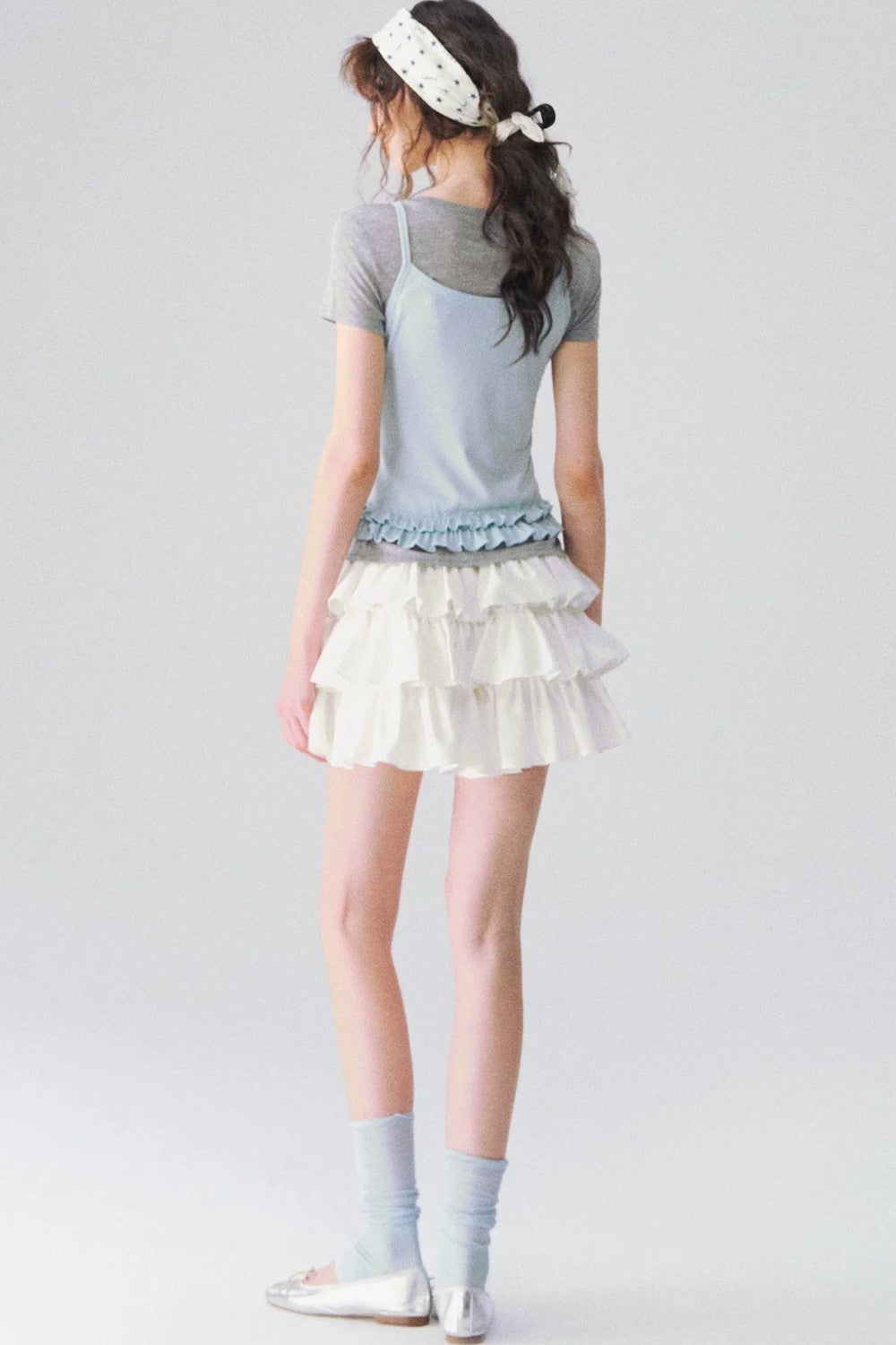 Ruffled Layered Two-Piece Top