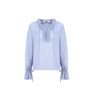 Ruffled Merino Wool Sweater