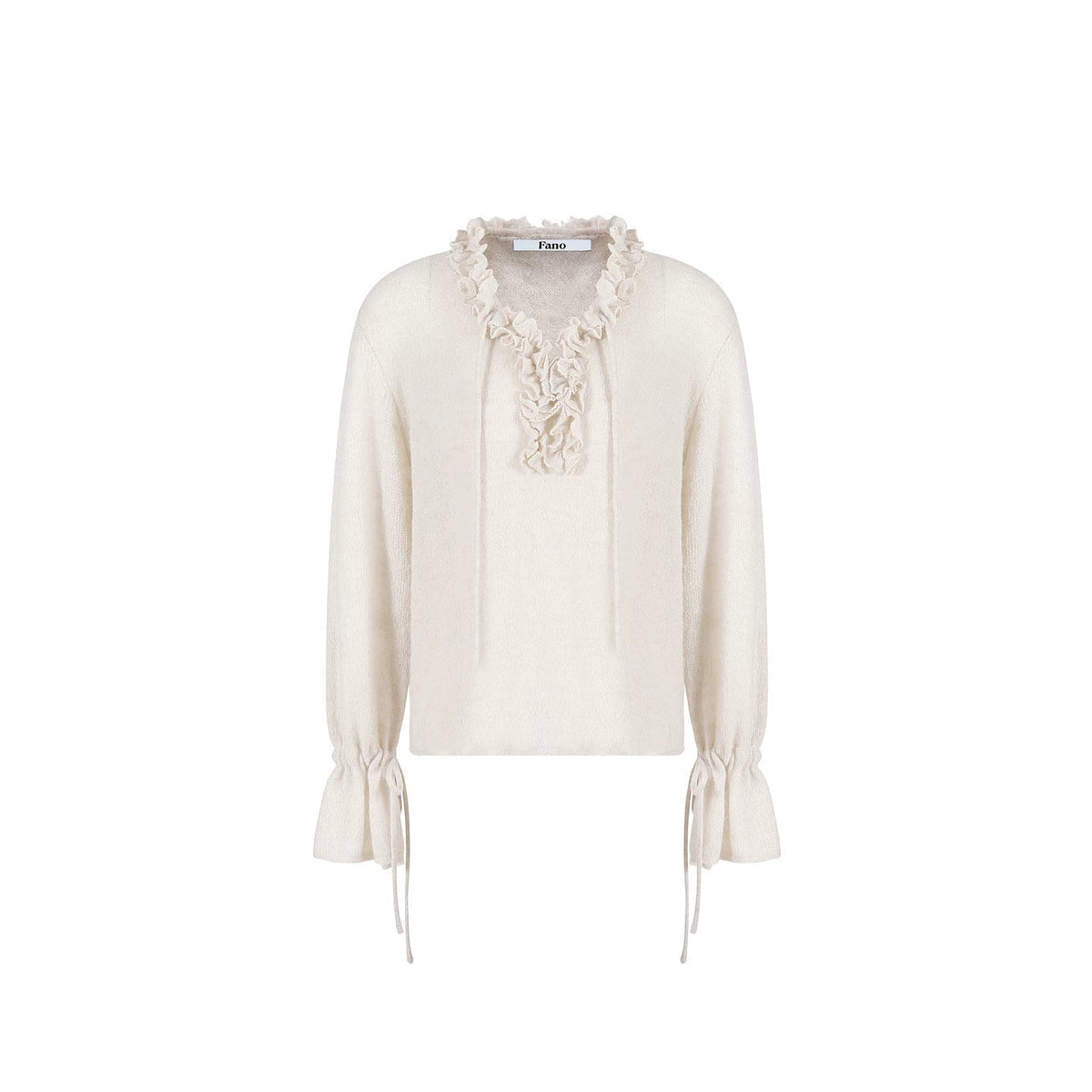 Ruffled Merino Wool Sweater