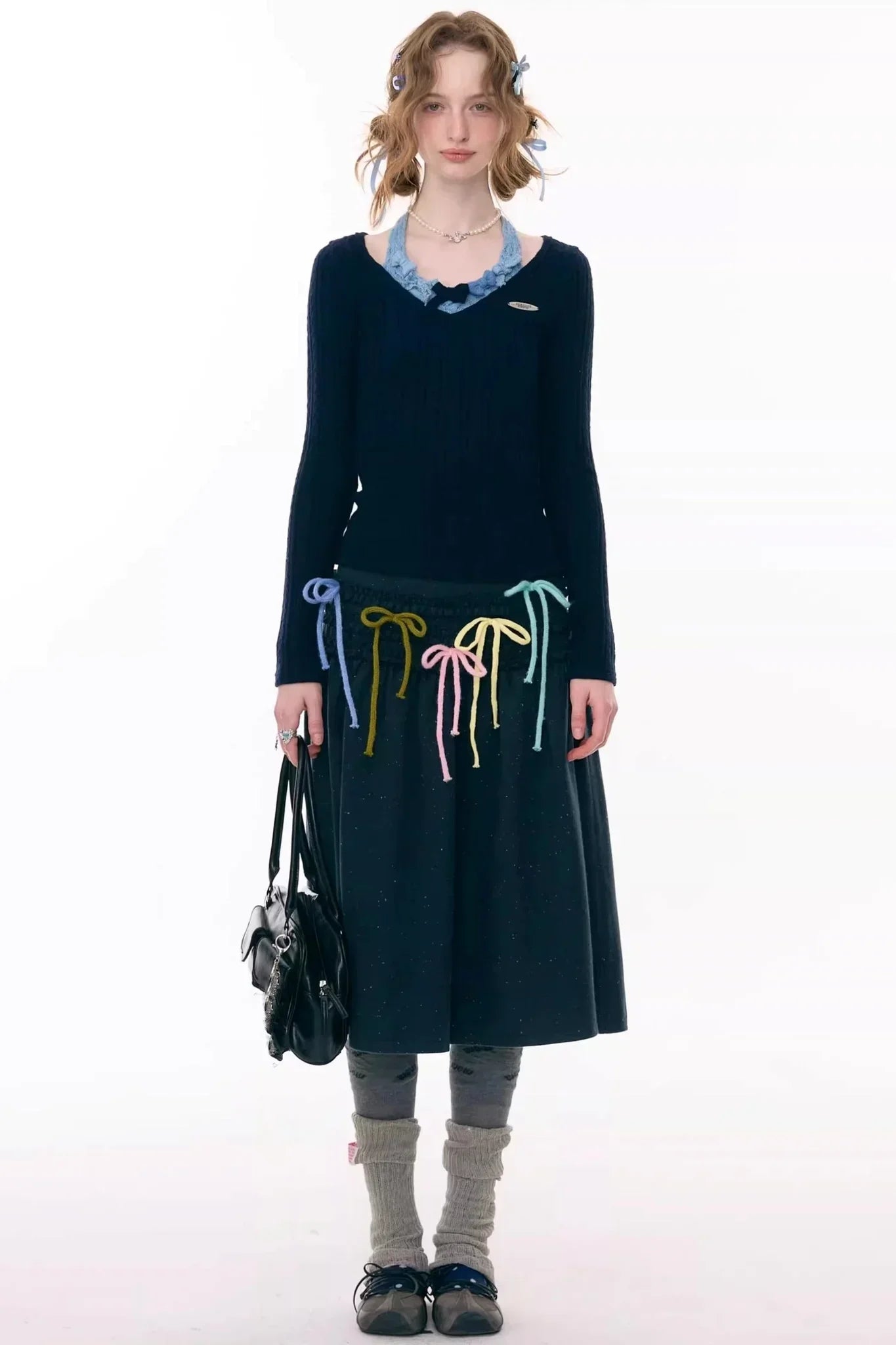 Ruffled Multi-Color Bow Skirt