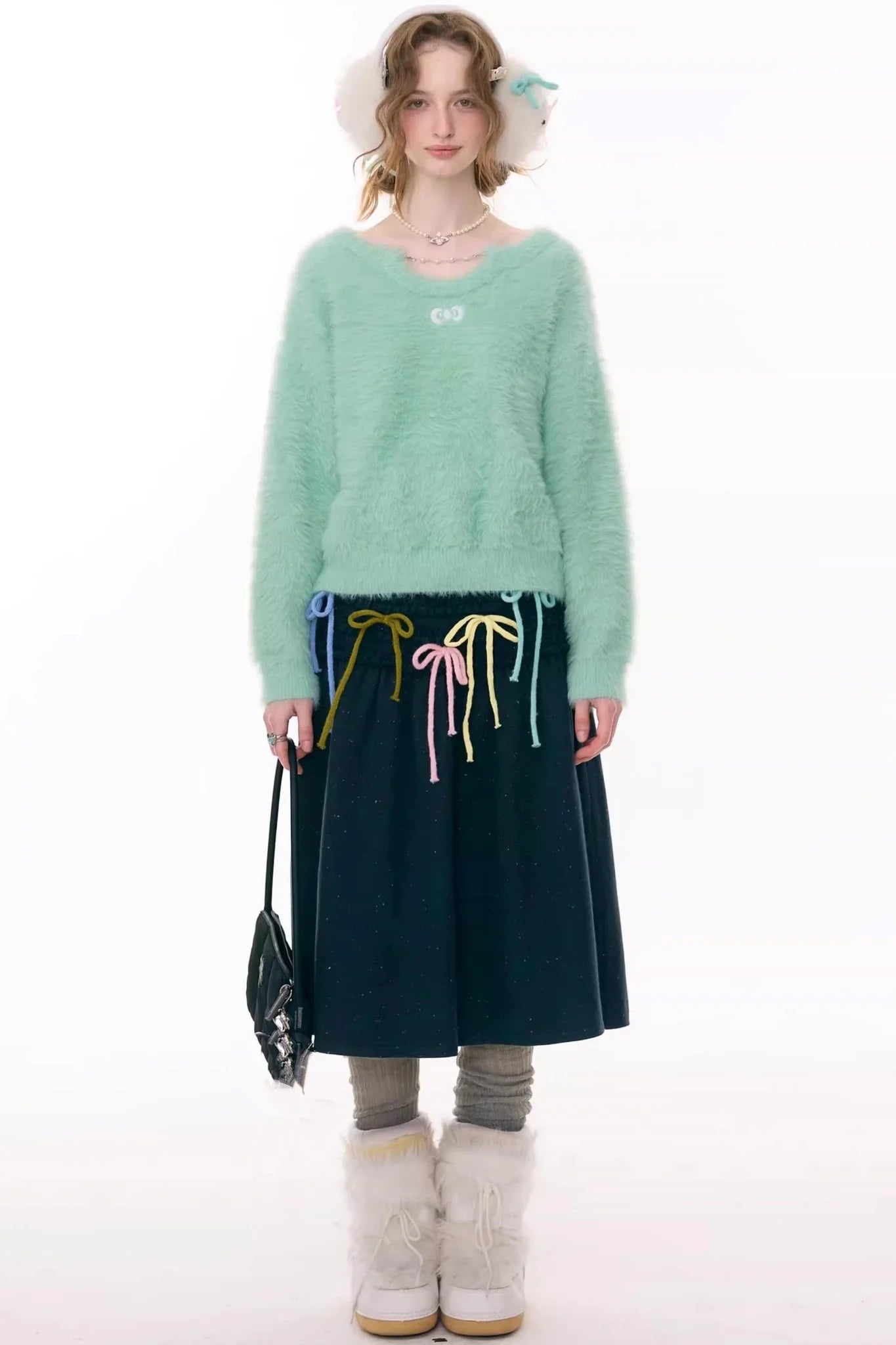 Ruffled Multi-Color Bow Skirt
