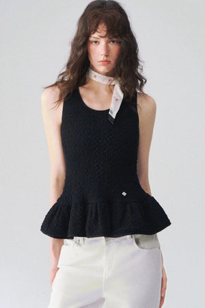 Ruffled Sleeveless Vest